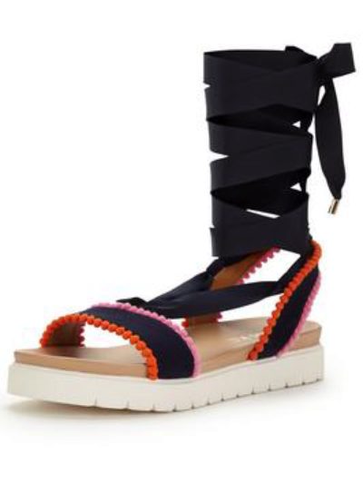 Miss Kg Dakota Multi Strap Flat Sandal - Black Miss Kg Dakota Multi Strap Flat Sandal - Black